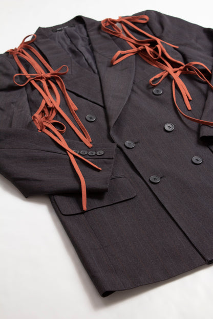 APRON BLAZER IN BRICK