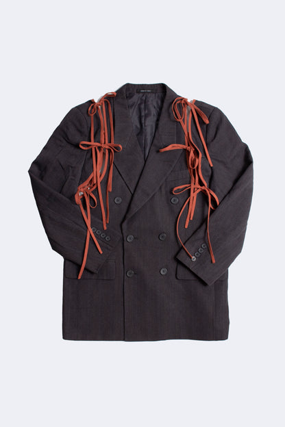 APRON BLAZER IN BRICK