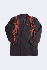 THE APRON BLAZER IN BRICK