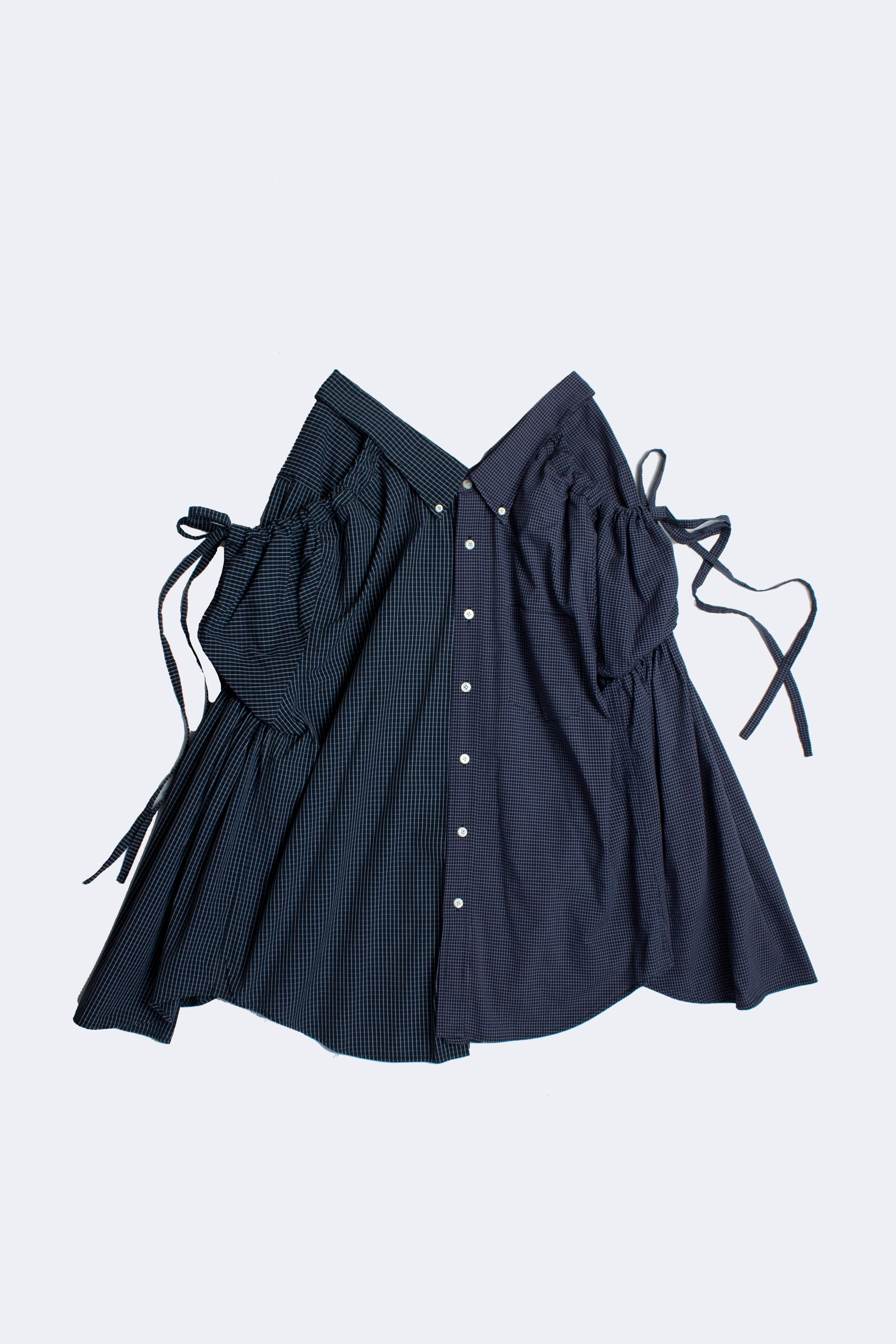 SHKIRT IN NAVY PLAID SIZE MEDIUM – Banzo World