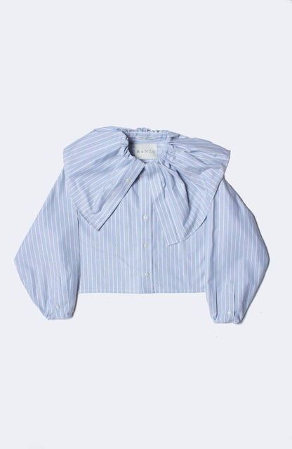 FRILL STRIPED SHIRT