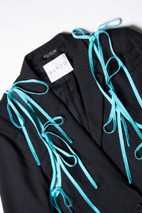 TURQUOISE APRON BLAZER - Second Image